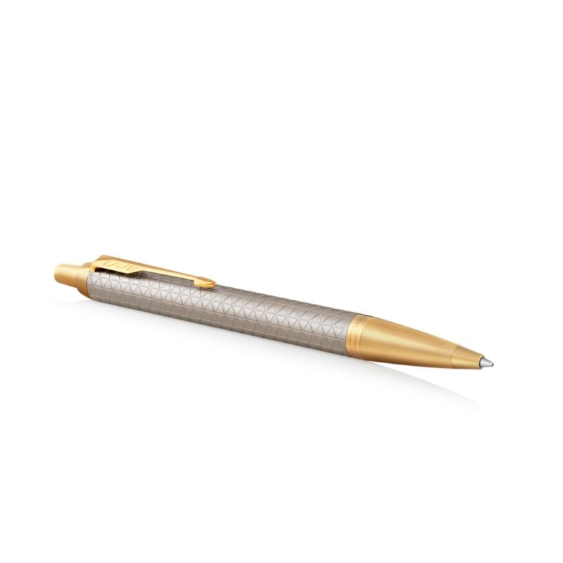 parker im premium warm grey gold trim ballpoint