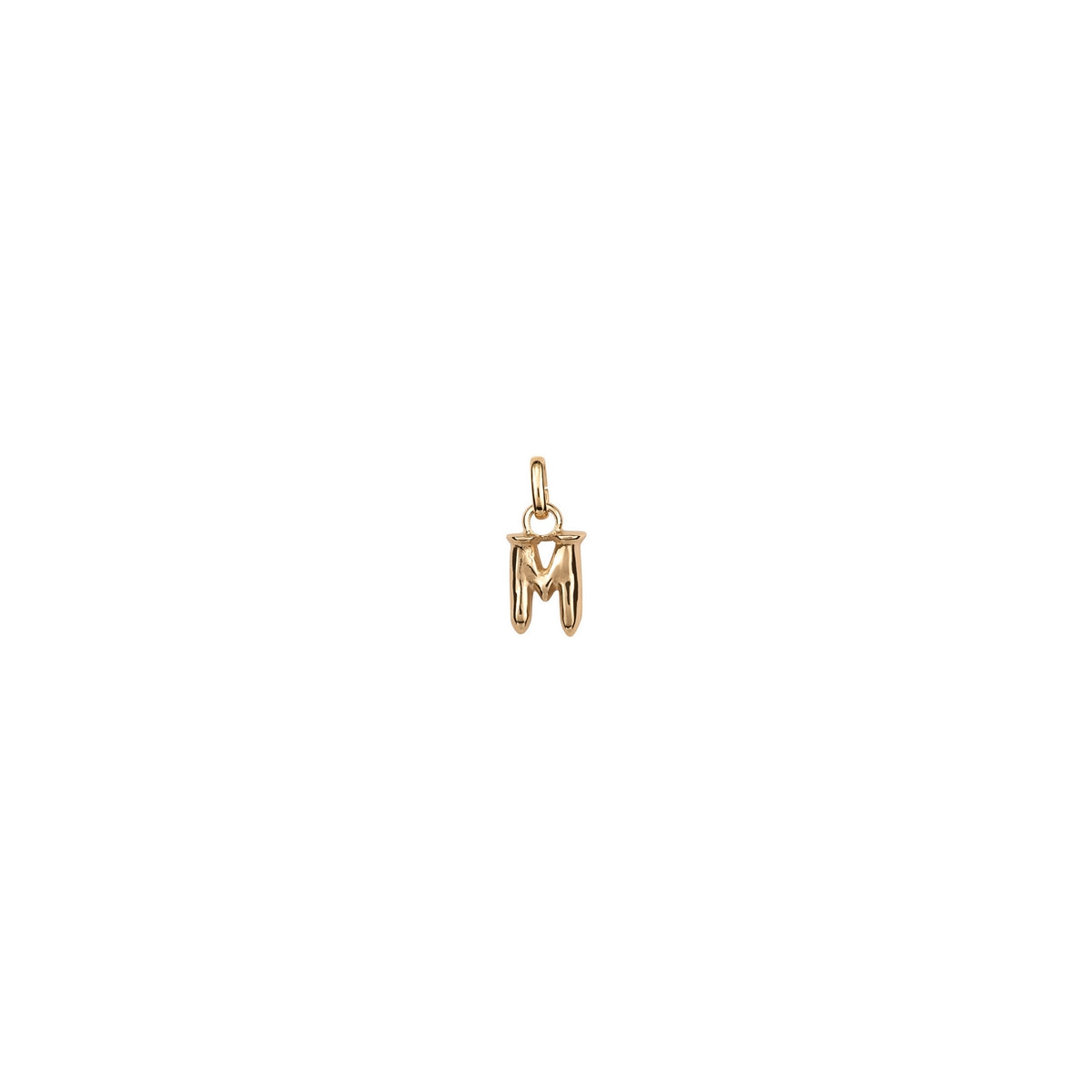 uno de 50 hang me  letter m 1.5mm gold plated metal alloy charm