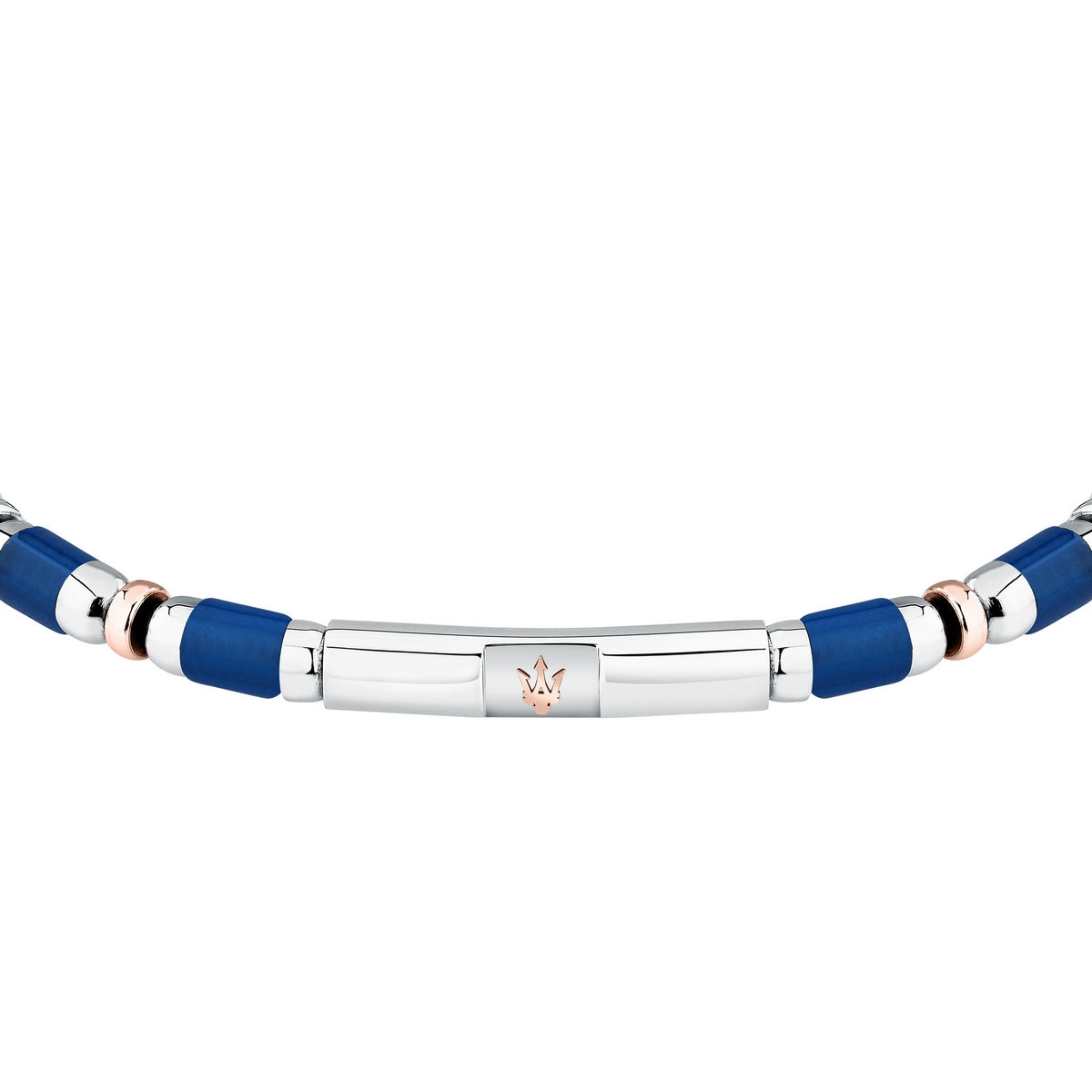 maserati jewels iconic bracelet blu agate & ip rg 19+3cm