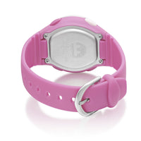 lorus digital quartz polyurethane pink watch