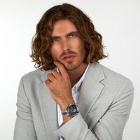 maserati sfida 44mm aut bl w/diam dial stainless steel bracelet+bl s