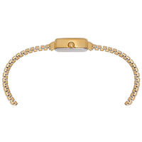 lorus quartz ladies gold plated white dial expander bracelet watch