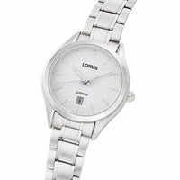 lorus quartz ladies stainless steel white dial bracelet watch