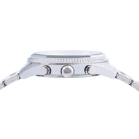 lorus quartz chronograph gents stainless steel blue dial bracelet watch