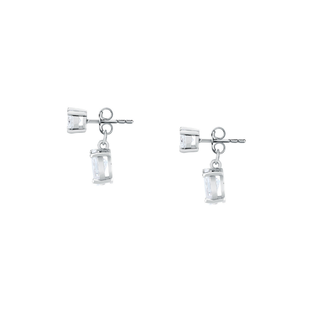 morellato silver tesori recycled 925 silver wt drop cz earrings