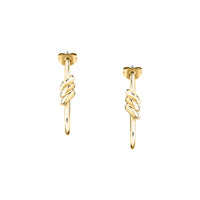 morellato 18k gold plated torchon �24mm hoop earrings