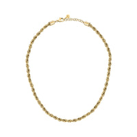 morellato 18k gold plated intrecci necklace stainless steel yg 42+3cm