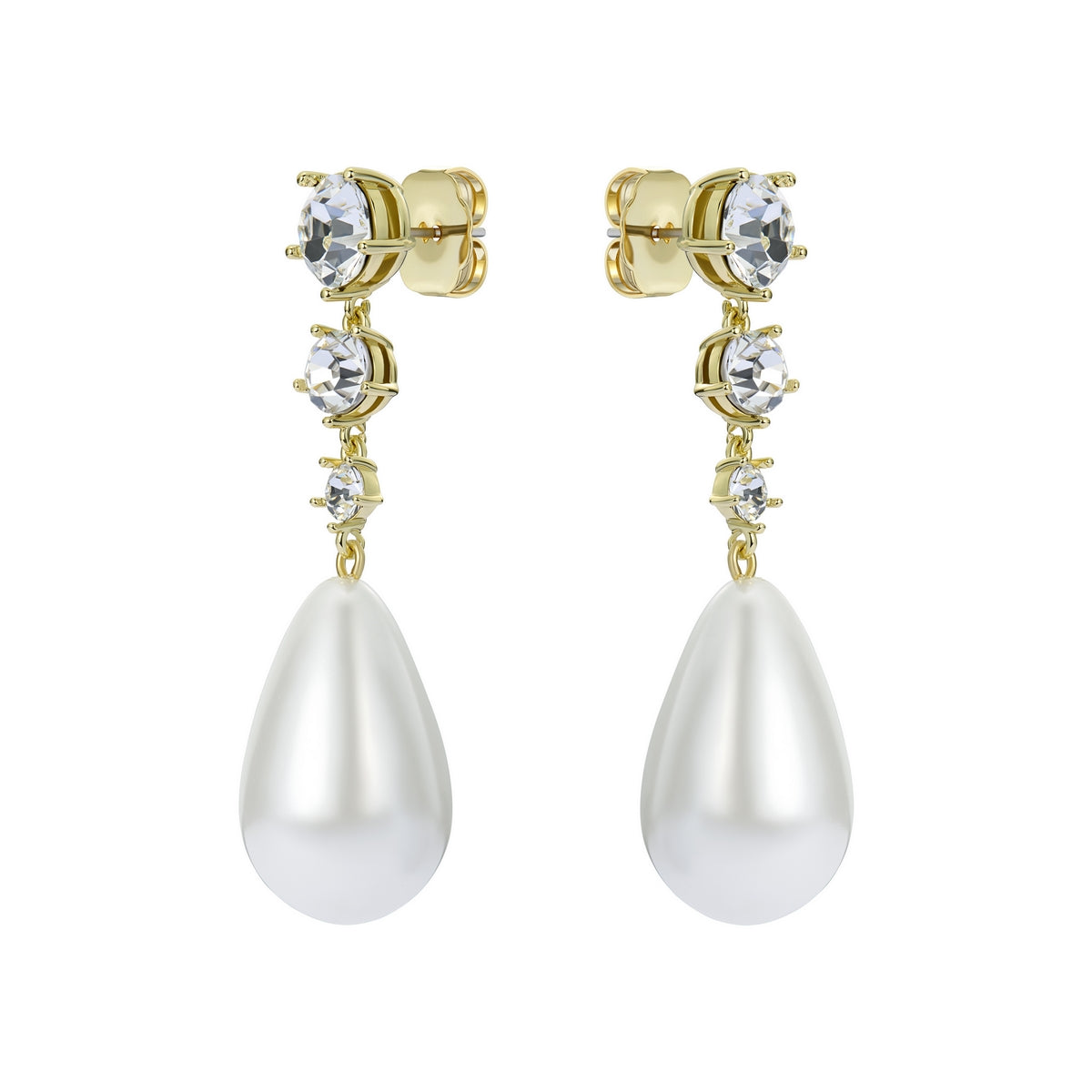 ted baker pearsti: statement crystal bead drop earrings gold tone