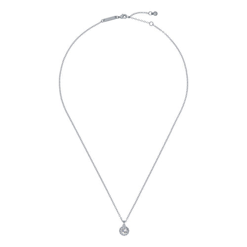 ted baker soltell: solitaire sparkle crystal pendant necklace silver tone, clear crystal