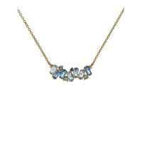 ted baker clarita: crystal cluster pendant necklace gold tone