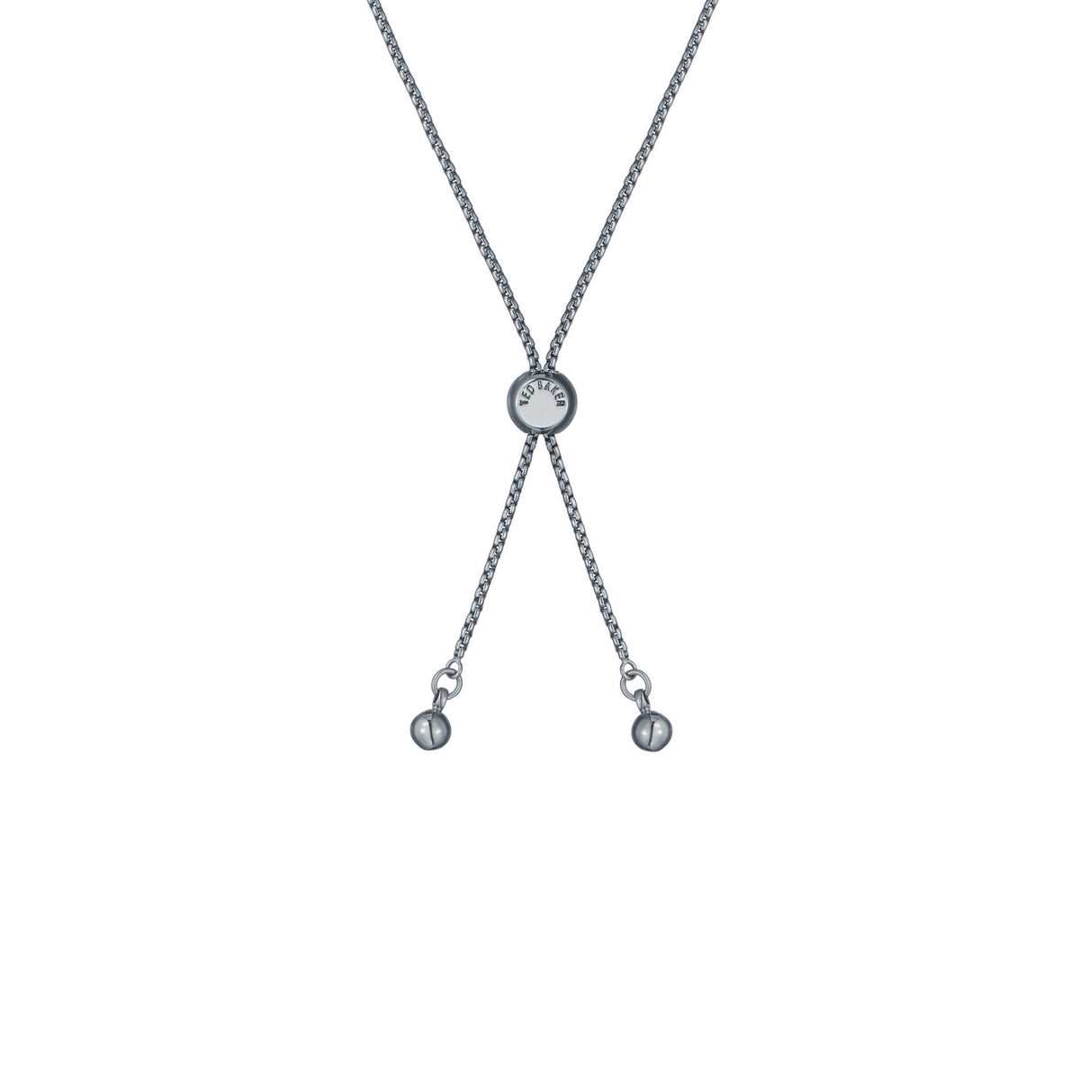 ted baker clarrie: crystal cluster adjustable bracelet silver tone