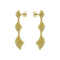 ted baker boa: crystal bobble diamond gold tone drop earrings