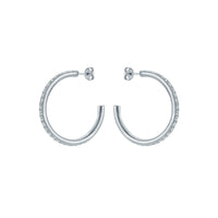 ted baker clanci: medium crystal silver tone hoop earrings