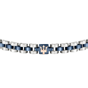 maserati jewels silver, blue, rose gold bracelet 210mm jewellery buckle