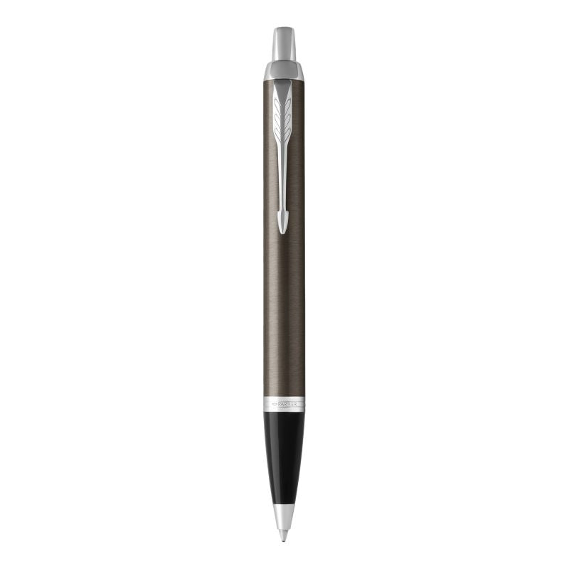 parker im ballpoint dark espresso chrome trim medium point blue pen