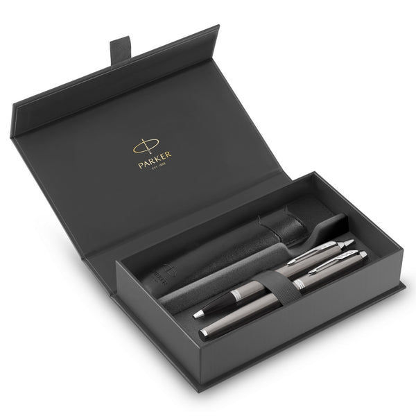 parker gift24 im chrome ct fountain pen & ball point  in presentation case