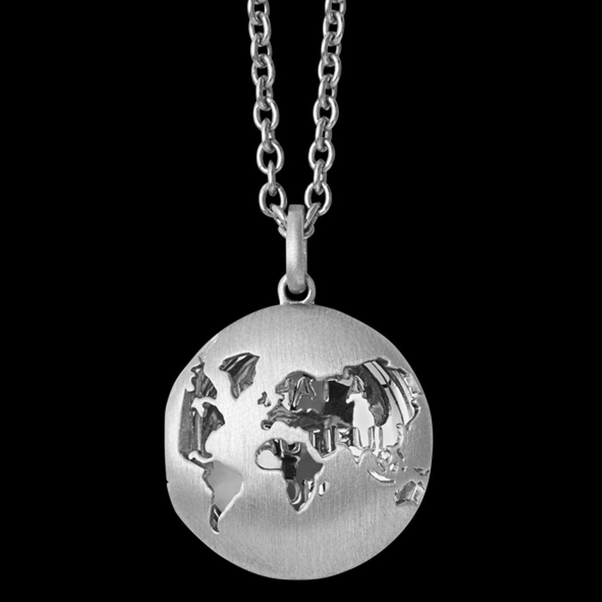 beautiful world locket - silver