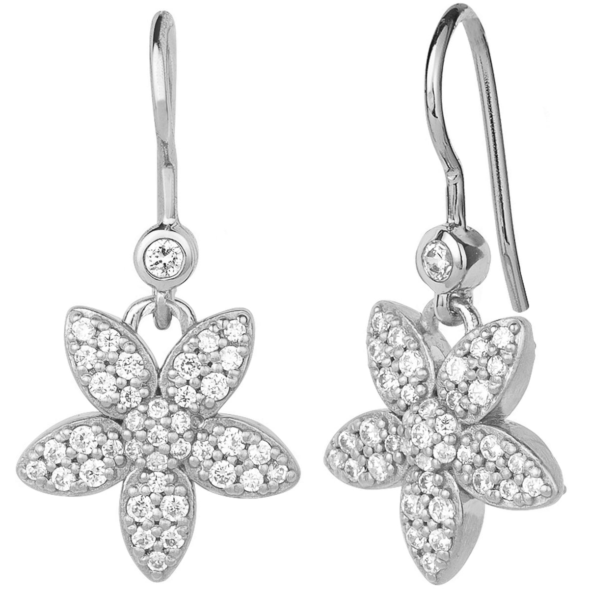 forget-me-not sparkle earhanger silver