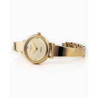 roamer elegance diamond round gold plated gold dial watch