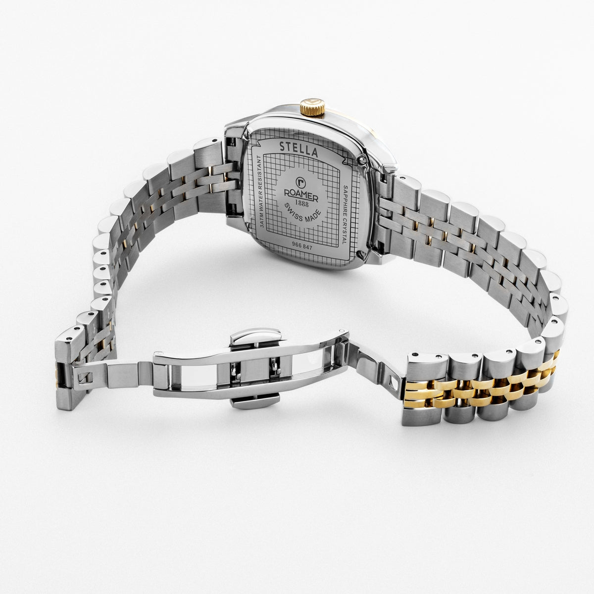 roamer stella 32 mm two tone quartz watch