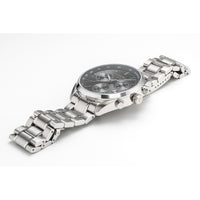roamer pro chronograph gents stainless steel black dial bracelet watch