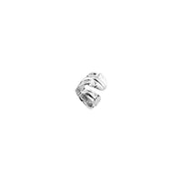 uno de 50 feather 16.5mm metal ring clad with silver