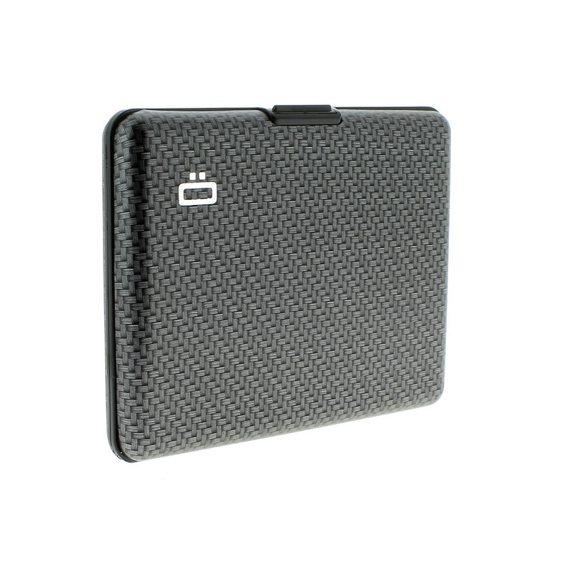 ogon big stockholm carbon aluminium wallet  bank note size  carbon print