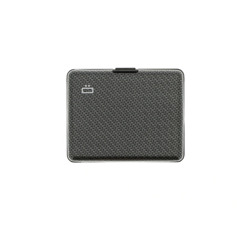 ogon big stockholm carbon aluminium wallet  bank note size  carbon print