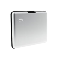 ogon big stockholm silver aluminium wallet  bank note size