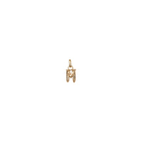 uno de 50 hang me  letter m 1.5mm gold plated metal alloy charm