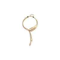 uno de 50 feather gold plated metal alloy necklace with feather shape