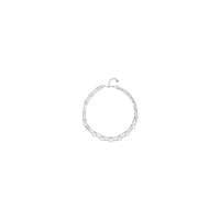 uno de 50 short 1-strap silver-plated metal alloy necklace and charm with faceted crystal