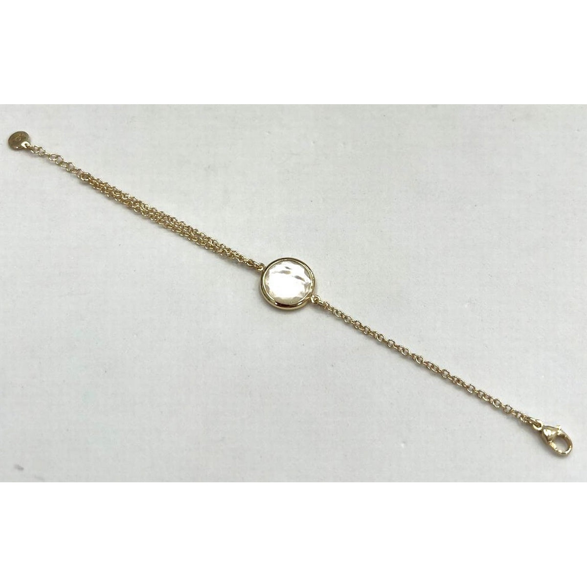 aquaforte mother of pearl round inset bracelet