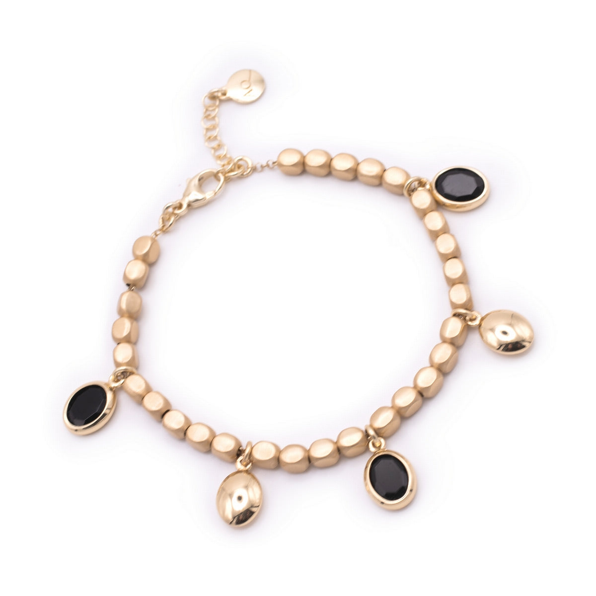 aquaforte mignon dice links with dark faceted elements bracelet