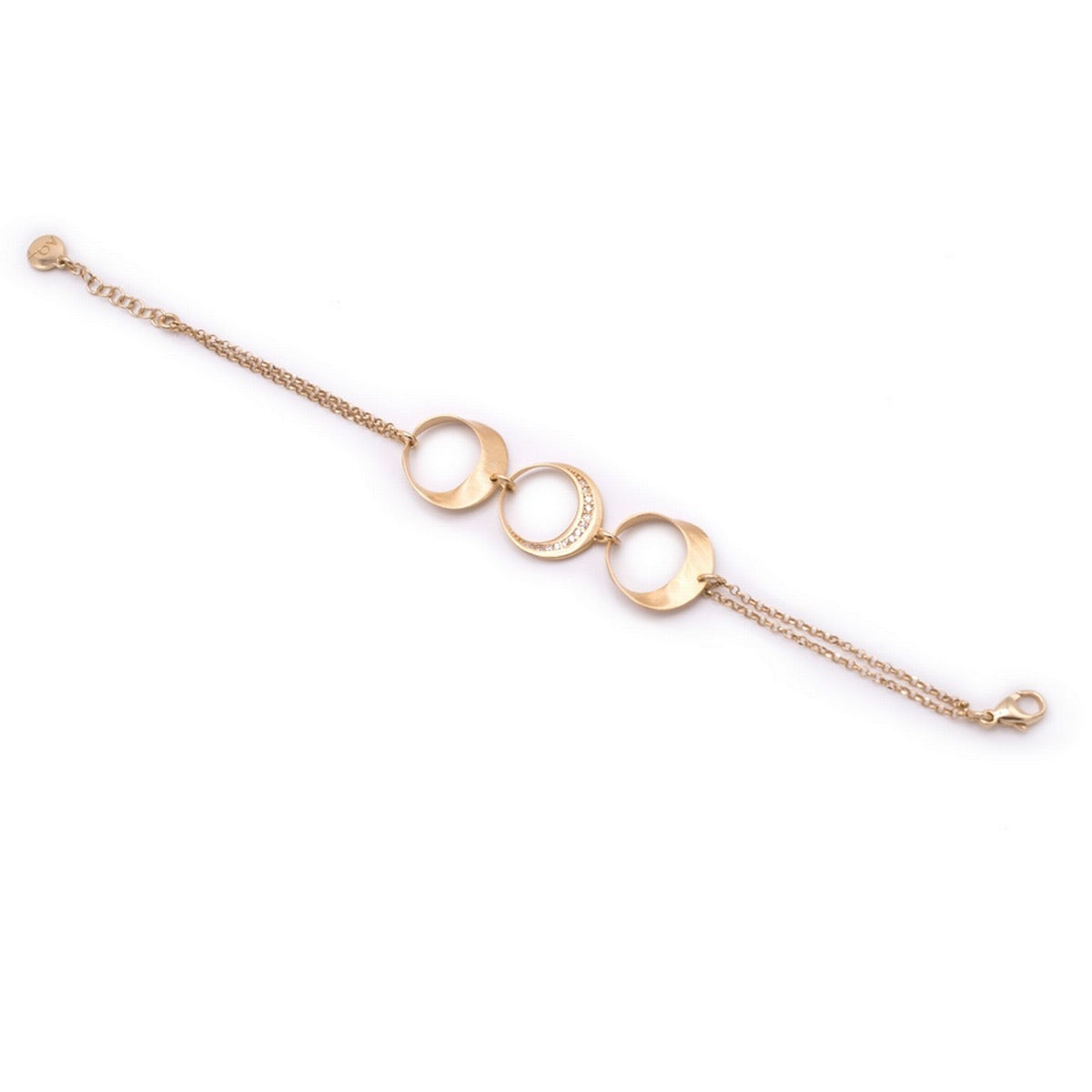 aquaforte lune bracelet with cubic zirconia
