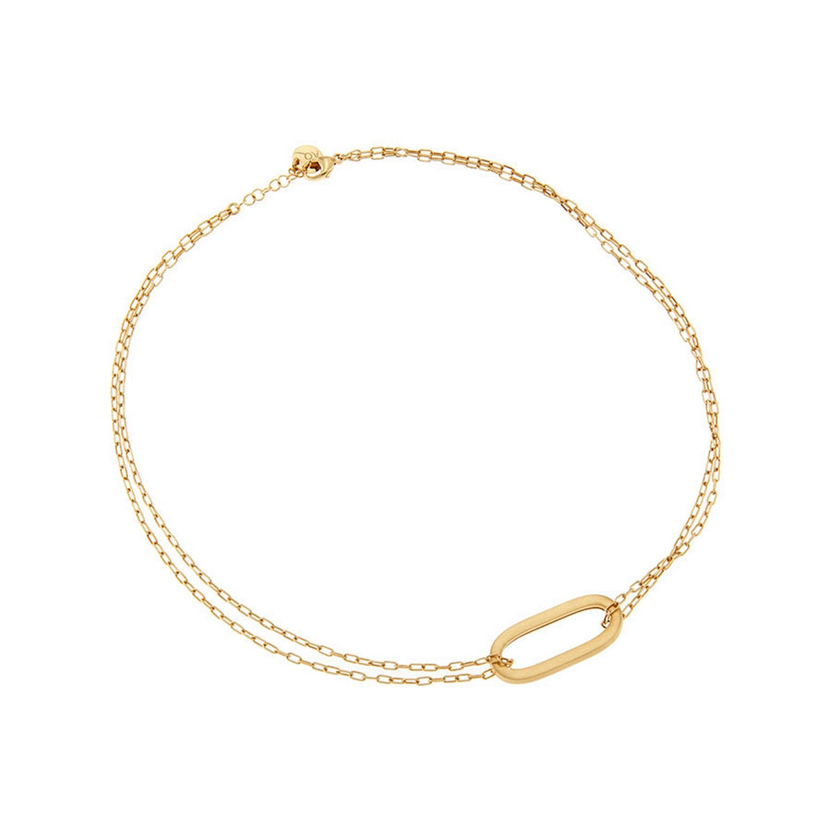 aquaforte ovali chic double-chain necklace with oval element