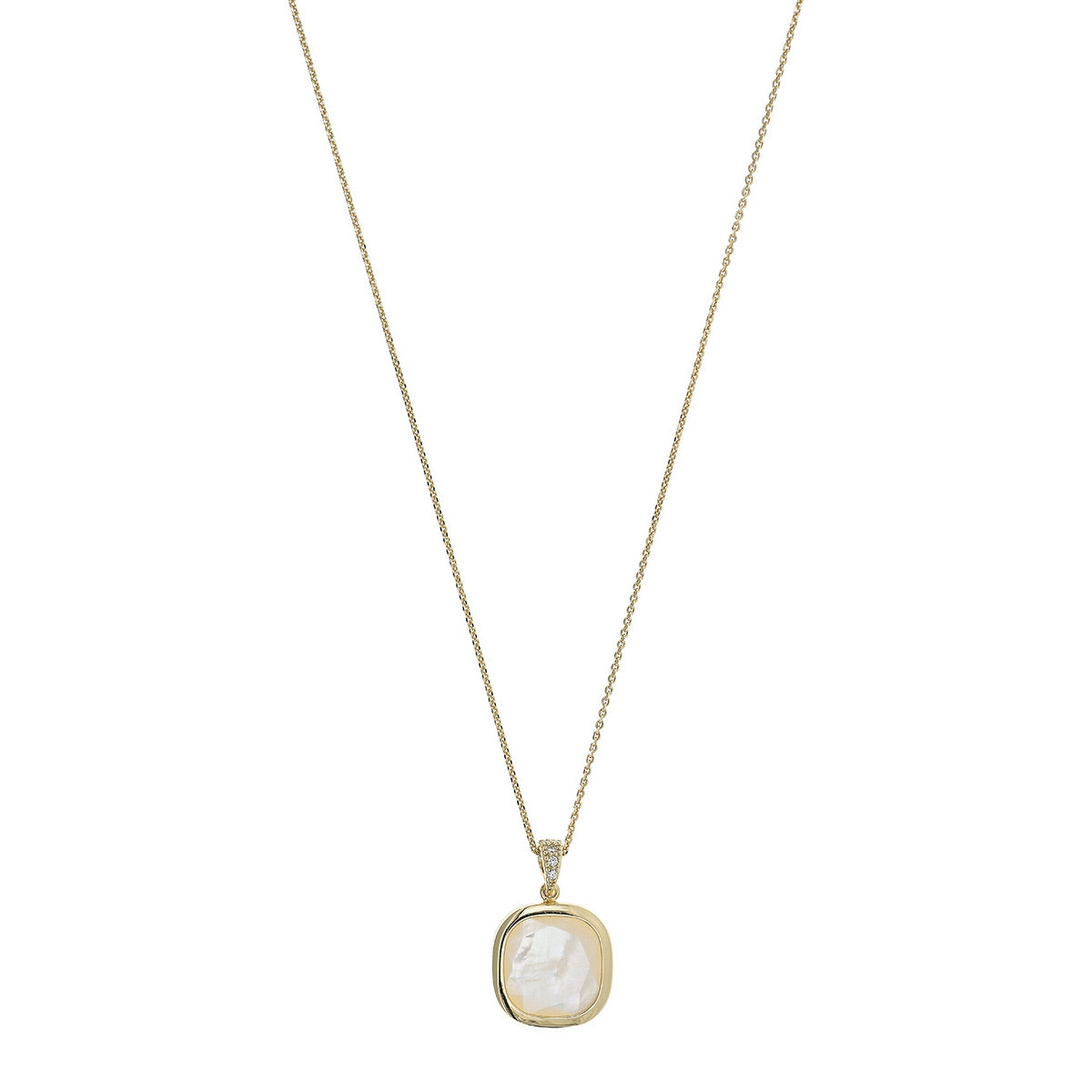 aquaforte mignon square mother of pearl pendant