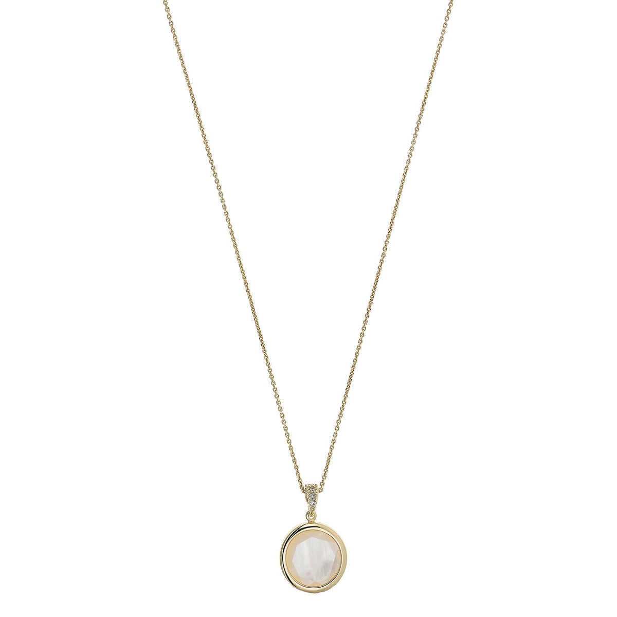 aquaforte mignon round mother of pearl pendant