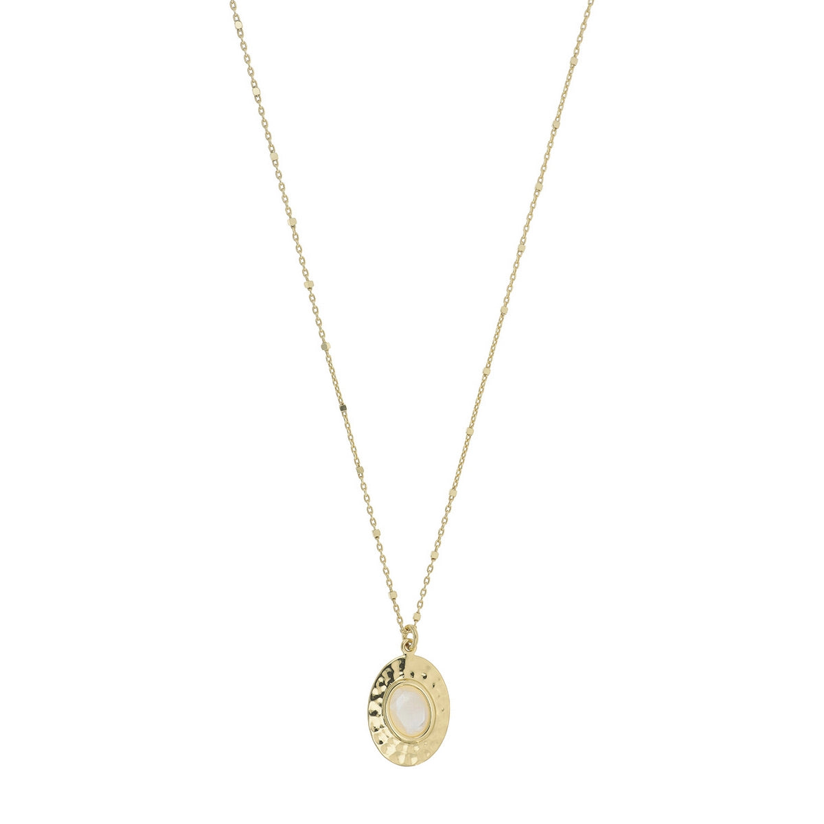 aquaforte nuova retro mother of pearl oval inset pendant