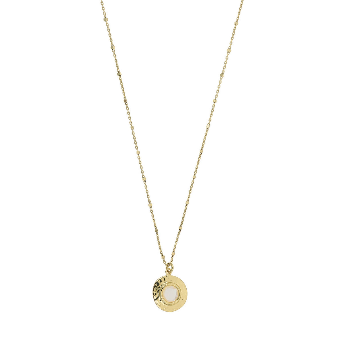 aquaforte nuova retro mother of pearl round inset pendant