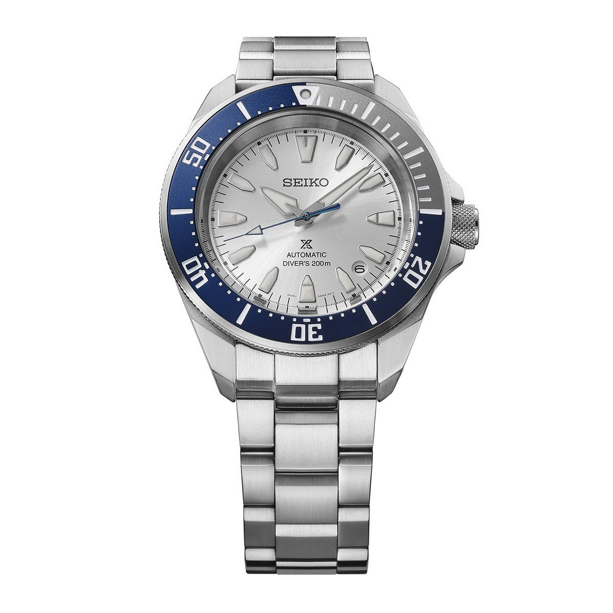 seiko 145th anniversary prospex diver's watch "samurai" mechanical limited edition in silvertone