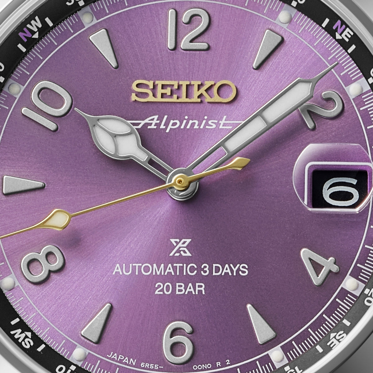 seiko 145th anniversary alpinist mechanical limited edition in edo purple