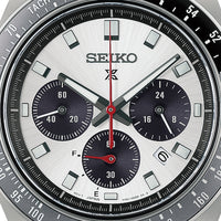 seiko prospex speedtimer racing solar chronograph in silver tone