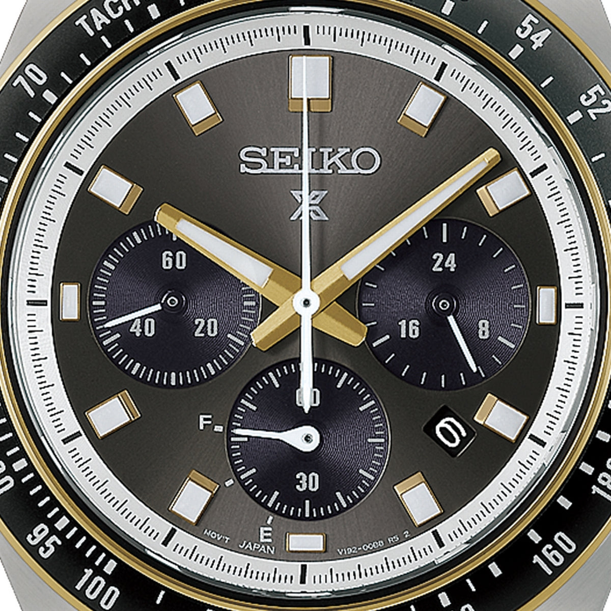 seiko prospex speedtimer racing solar chronograph in grey
