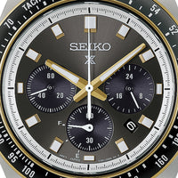 seiko prospex speedtimer racing solar chronograph in grey