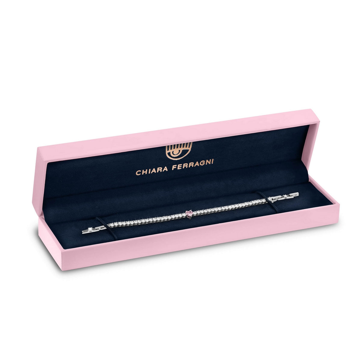 chiara ferragni diamond heart tennis bracelet 175cm 1 fairy tale heart stone