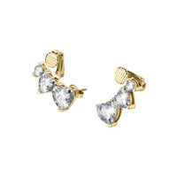 chiara ferragni diamond heart earrings stud with white heart stomes