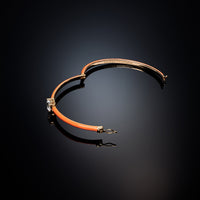 chiara ferragni love parade orange enamel bangle