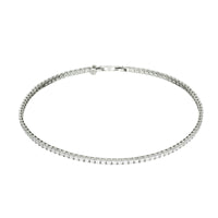 chiara ferragni classic tennis silver plated necklace