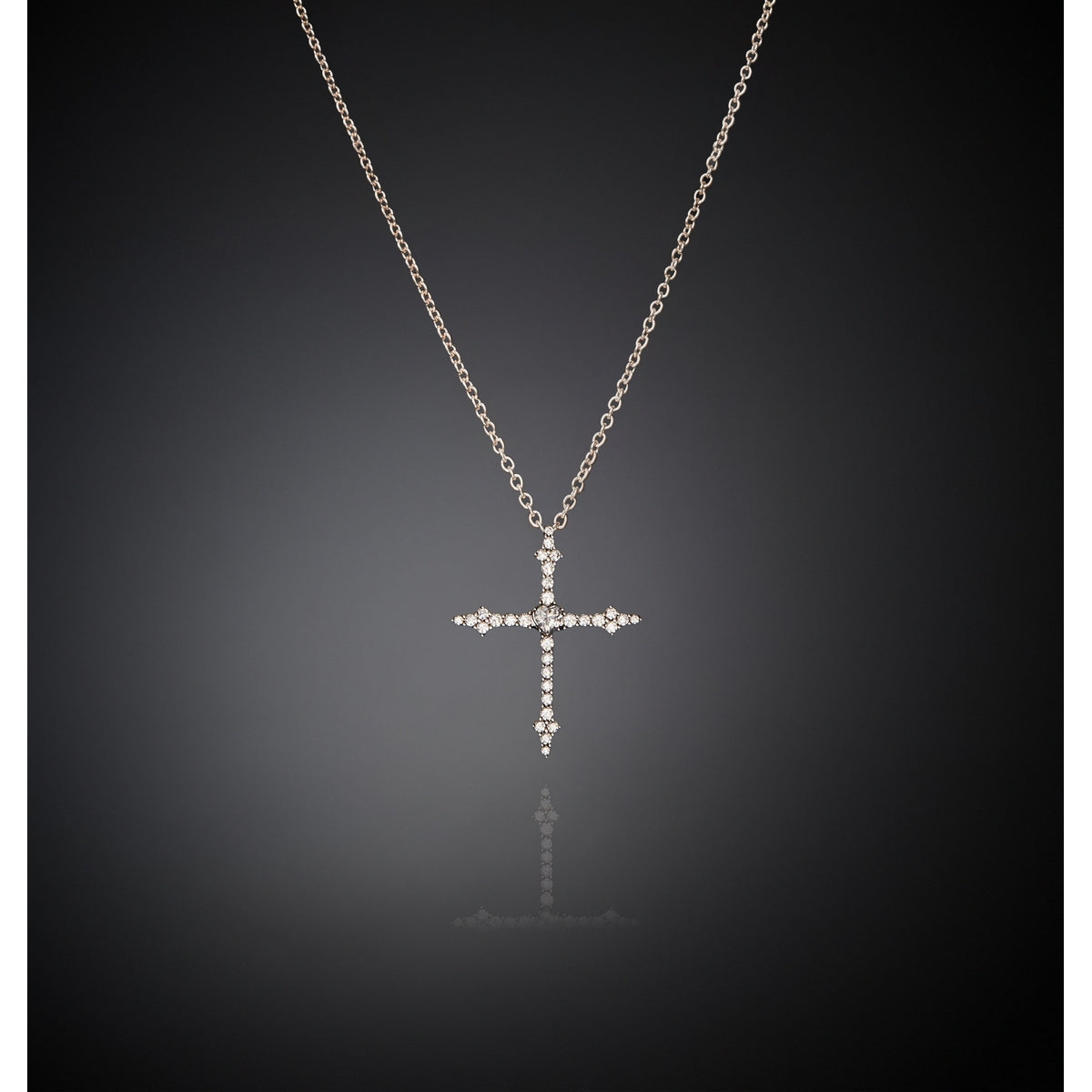 chiara ferragni croci pendant wh cz vross +rh plated 42+8cm